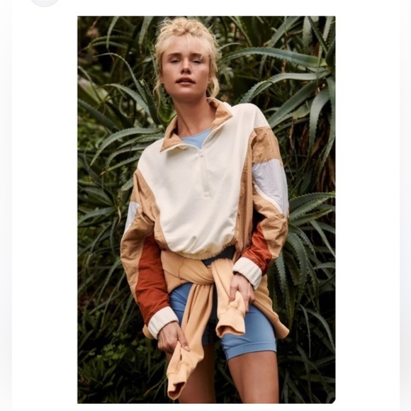 FP Movement by Free People Tops - FP Movement by Free People Galactic Sport Pullover in Ivory Combo